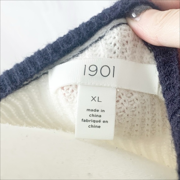 1901 Striped Crewneck Sweater NWOT– Size XL - Picture 2 of 7